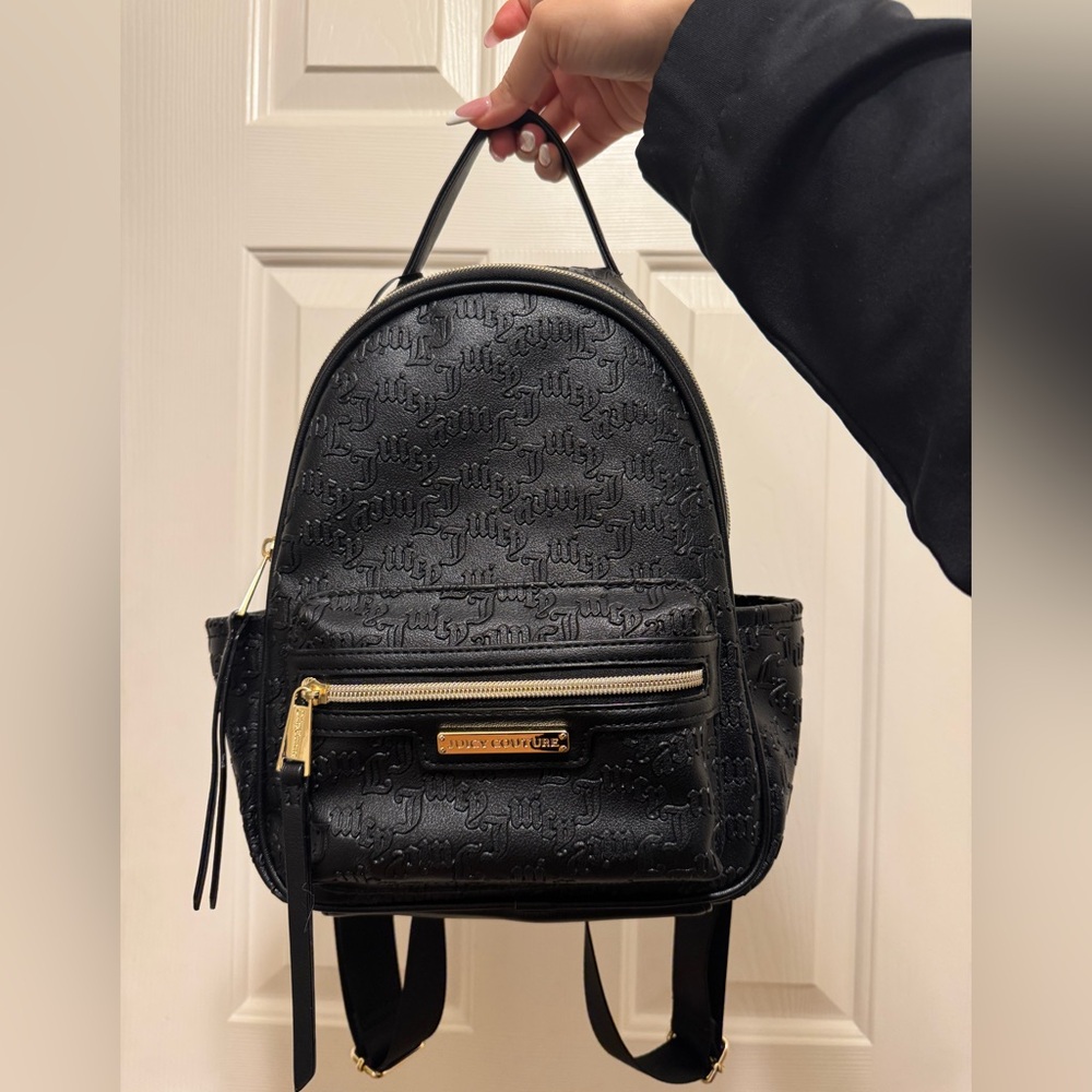 Juicy Couture Embossed Black Backpack